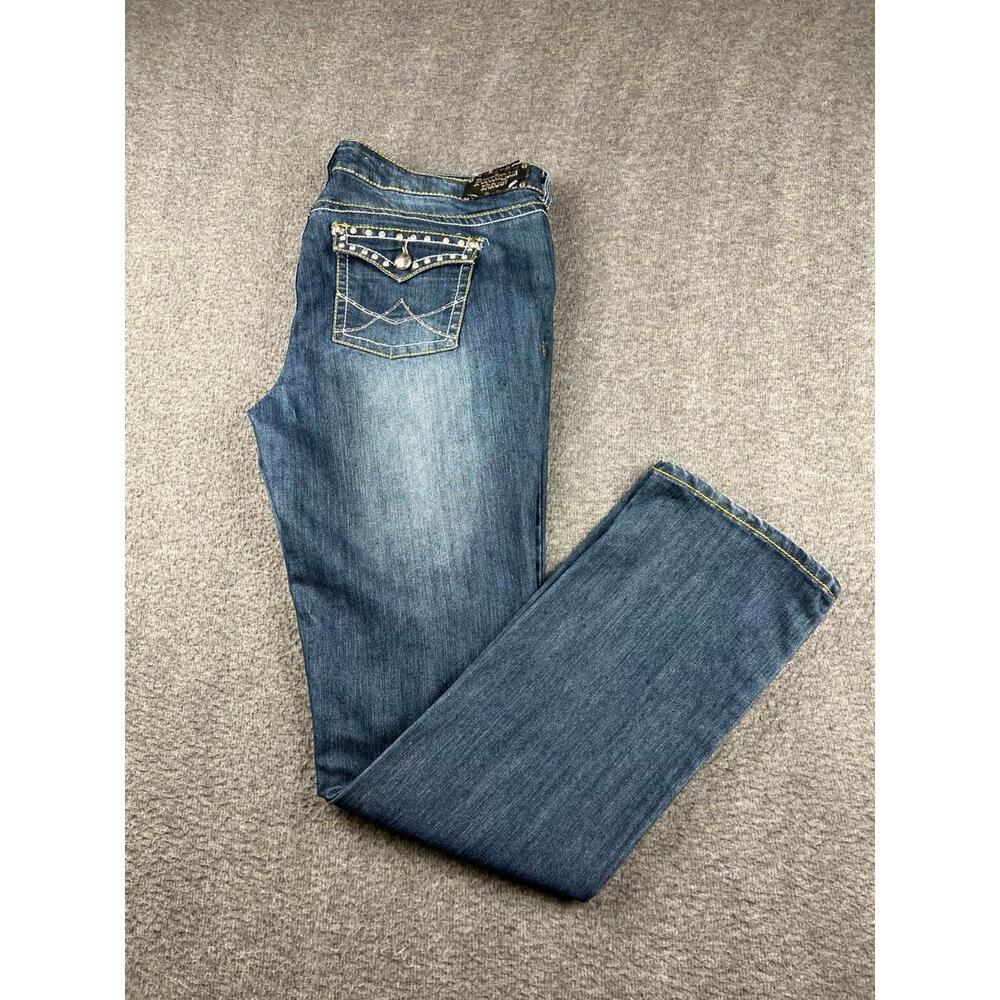 Antique Rivet Womens Blue Denim Jeans Size 38